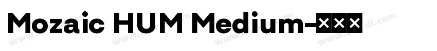 Mozaic HUM Medium字体转换